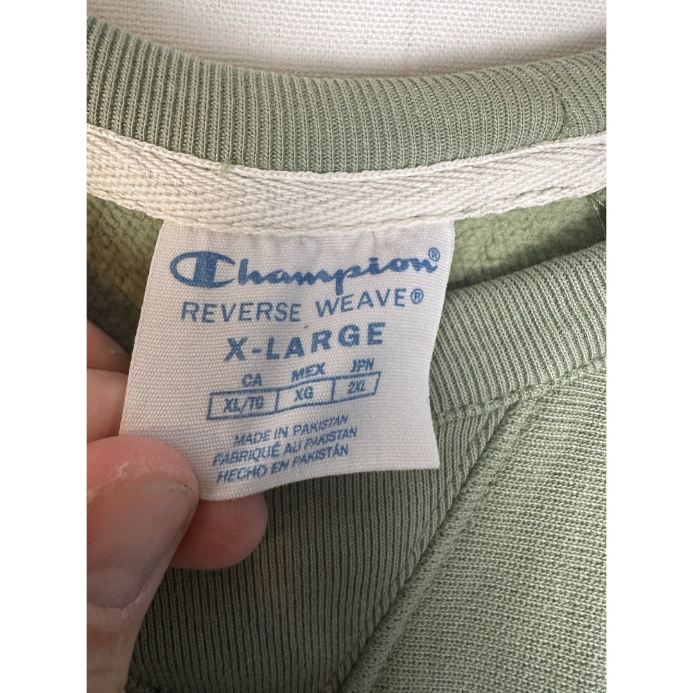 VTG Champion Emory & Henry Sweatshirt Men's XL Green Reverse Weave Fighting Bees - Picture 4 of 7